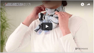 スカーフアレンジ　パピヨン結びyoutube動画