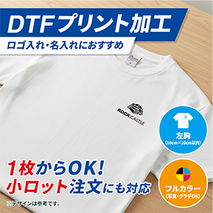 DTFプリント加工箇所：左胸