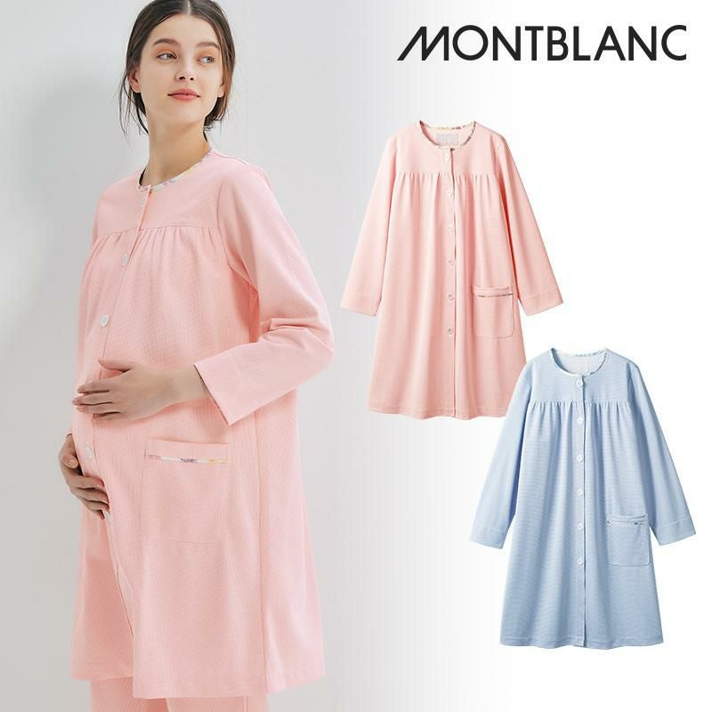 患者衣 マタニティコート 長袖 [LP842-33/住商モンブラン×LAURA ASHLEY