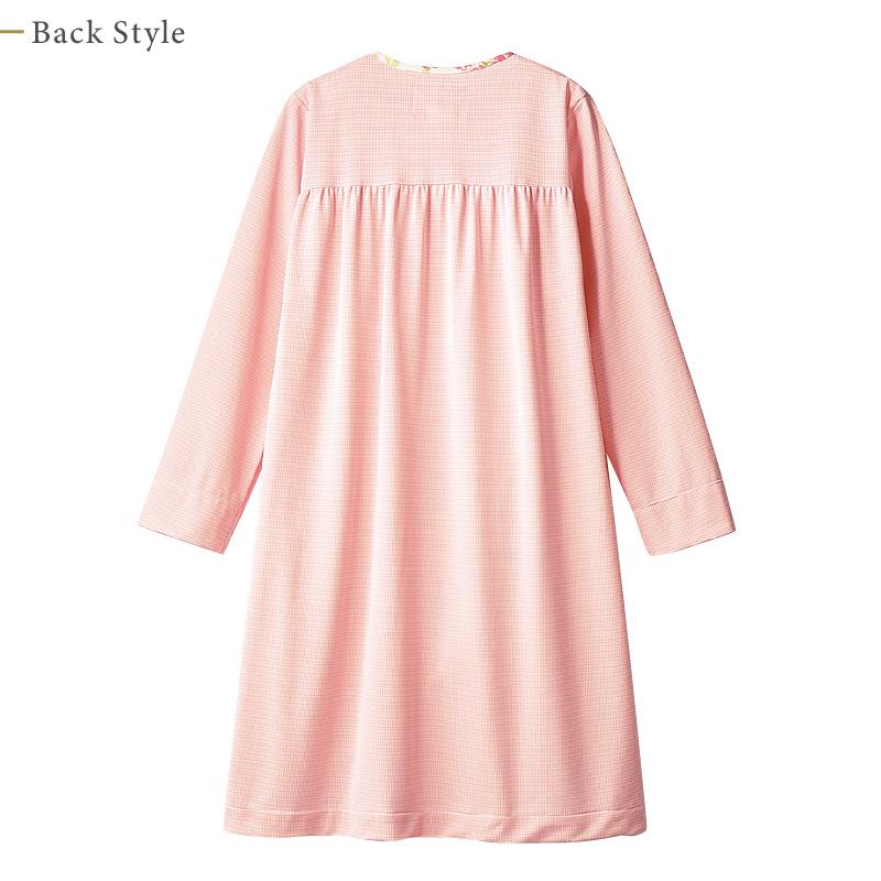患者衣 マタニティコート 長袖 [LP842-33/住商モンブラン×LAURA ASHLEY] 女性用