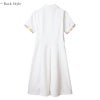 ナースワンピース（半袖） 女性 S-3L[LW401-12/住商モンブラン×ローラアシュレイ]