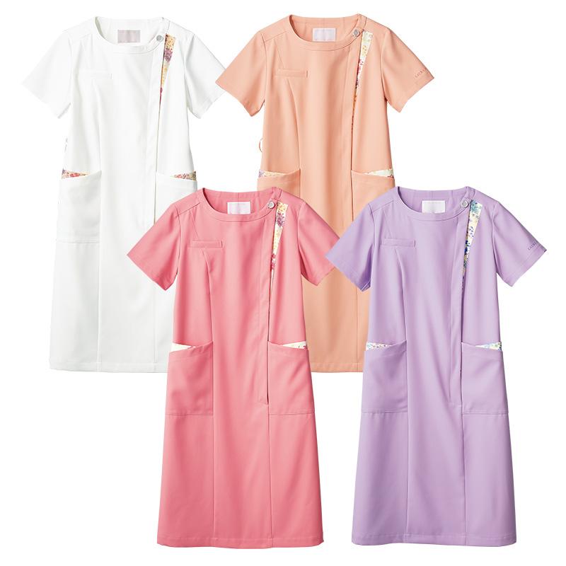 ナースワンピース（半袖） 女性 S-3L[LW411-12/住商モンブラン×ローラアシュレイ]