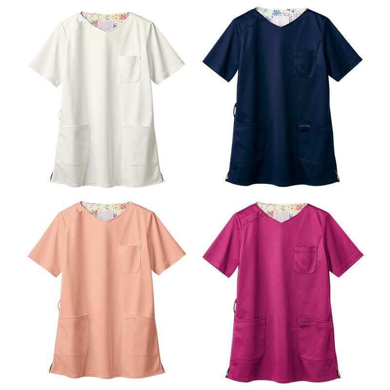 スクラブ 半袖 [LW603-12/住商モンブラン×ローラアシュレイ] （S-3L）女性用