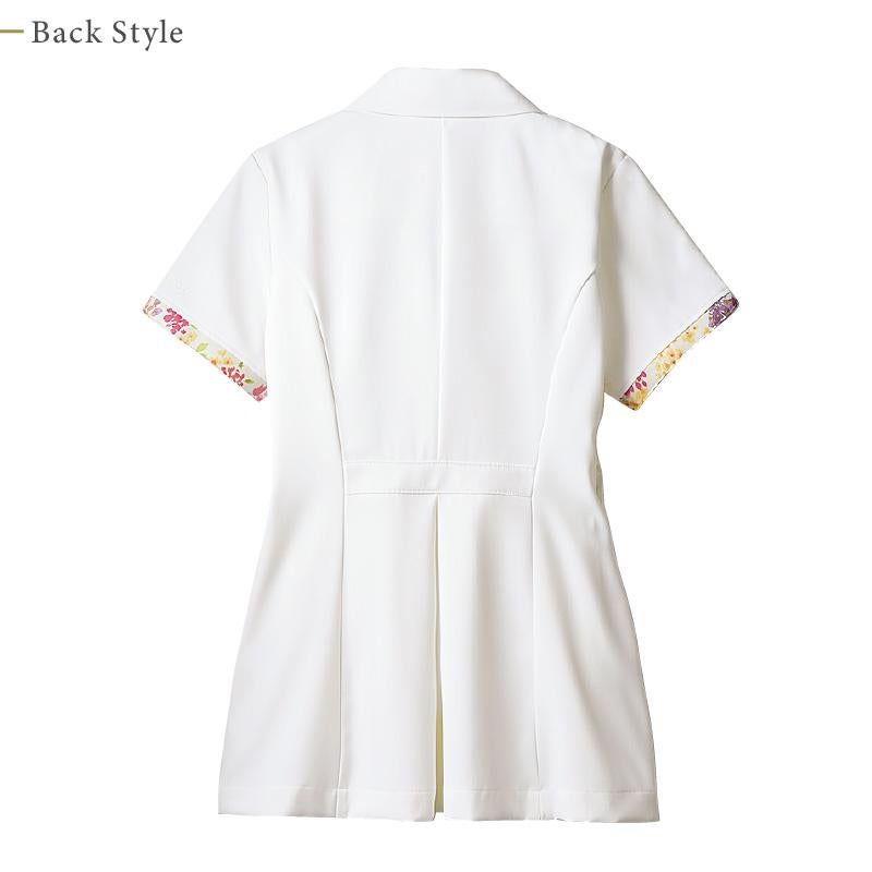 ナースジャケット（半袖） 女性 S-3L[LW801-12/住商モンブラン×ローラアシュレイ]