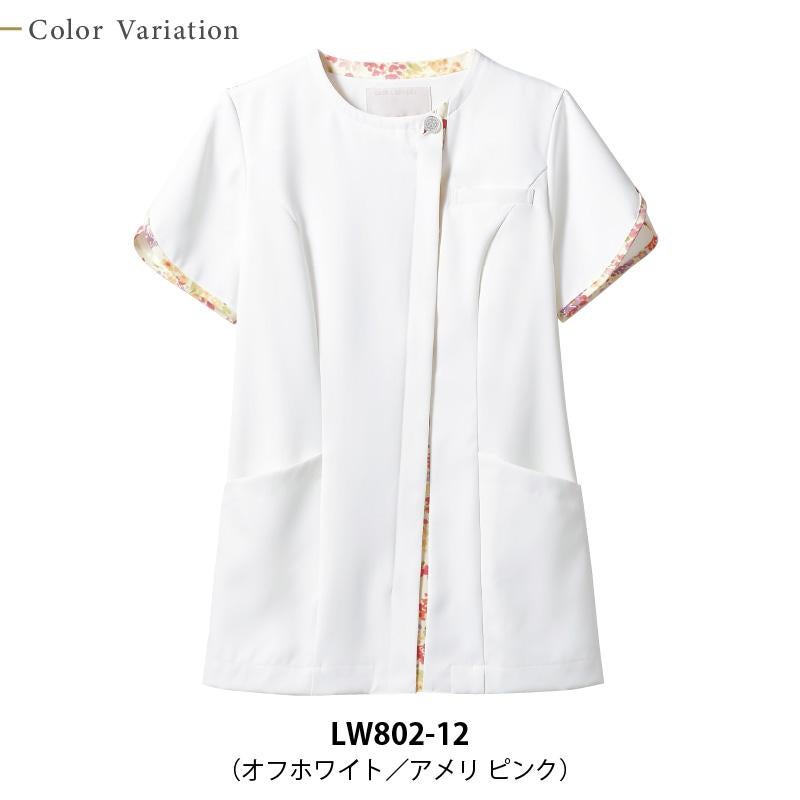 ナースジャケット（半袖） 女性 S-3L[LW802-12/住商モンブラン×ローラアシュレイ]