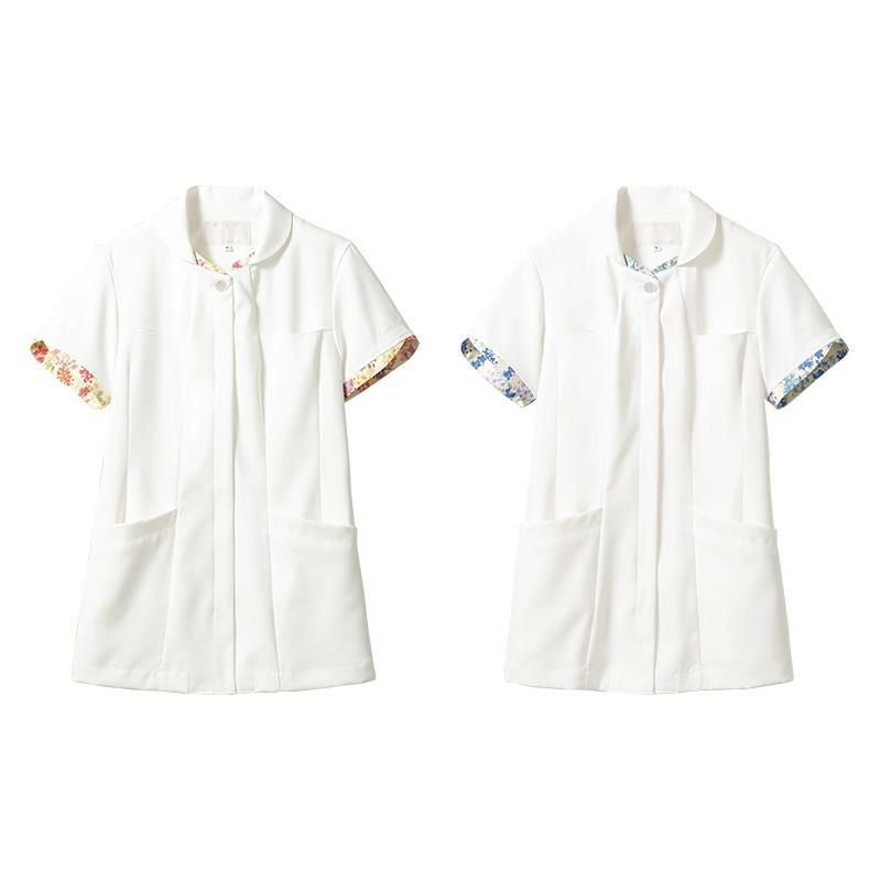 ナースジャケット（半袖） 女性 S-3L[LW803-12/住商モンブラン×ローラアシュレイ]