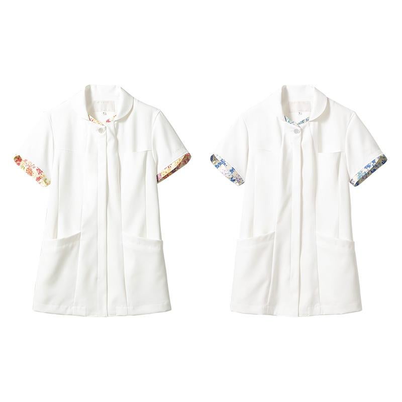 ナースジャケット（半袖） 女性 S-3L[LW803-12/住商モンブラン×ローラアシュレイ]