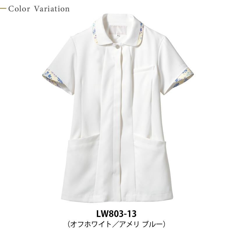 ナースジャケット（半袖） 女性 S-3L[LW803-12/住商モンブラン×ローラアシュレイ]