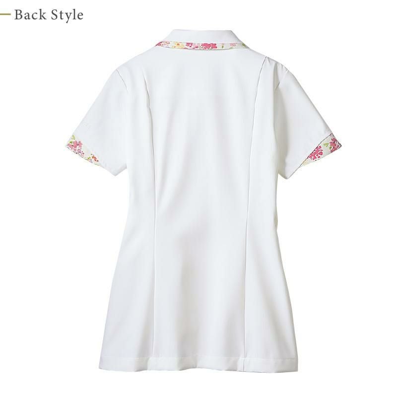 ナースジャケット（半袖） 女性 S-3L[LW803-12/住商モンブラン×ローラアシュレイ]