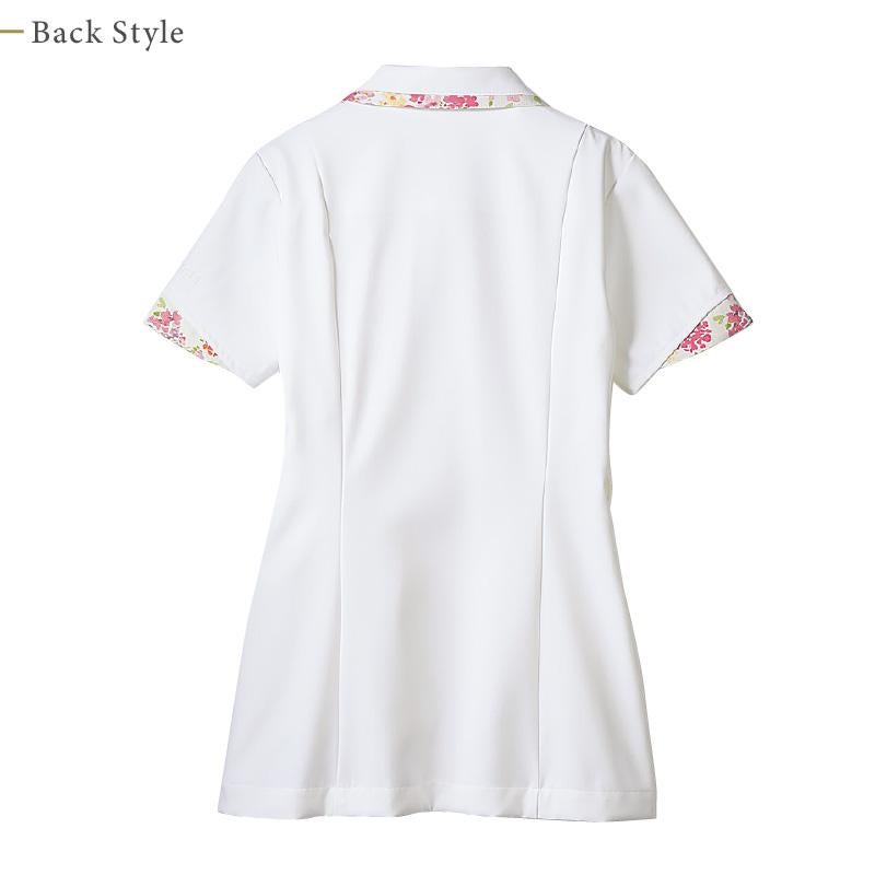 ナースジャケット（半袖） 女性 S-3L[LW803-12/住商モンブラン×ローラアシュレイ]
