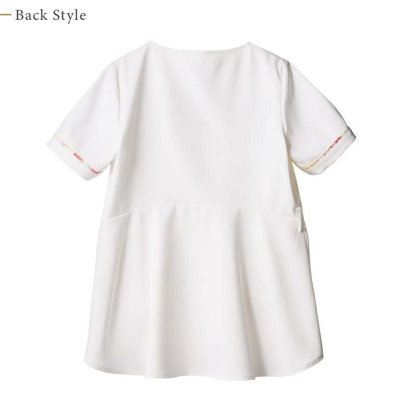 介護 半袖スクラブ [LW602-12/住商モンブラン×ローラアシュレイ] （S-3L）女性用
