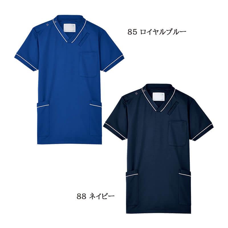 介護 スクラブ キラク・男女兼用・制菌加工・制電・スーパーストレッチ（トンボ/CM300）（SS-3L）