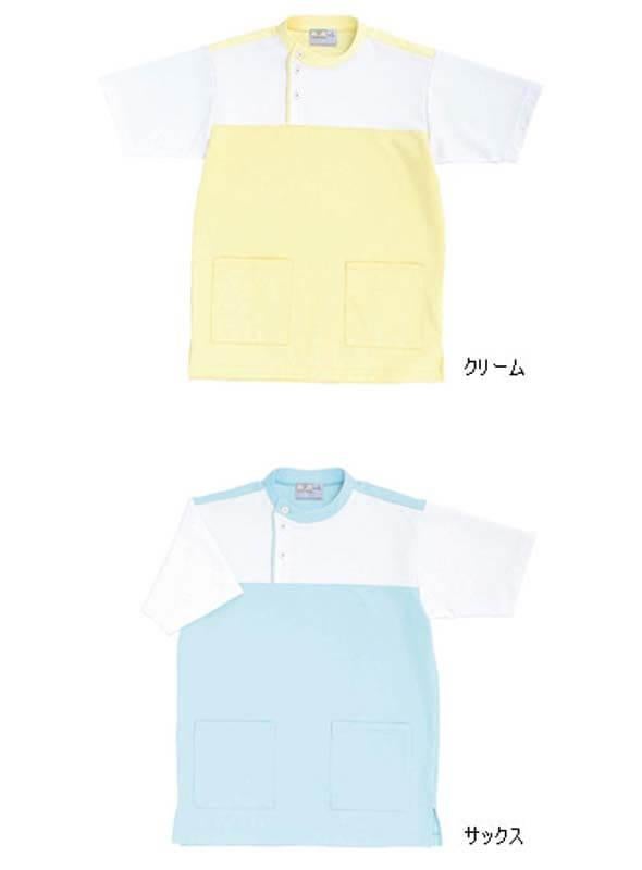 介護 ケアワークシャツ[トンボ/CR084]切替/吸汗速乾/制電/男女兼用