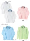 介護 長袖ポロシャツ[トンボ/CR116]ライン/吸汗速乾/男女兼用