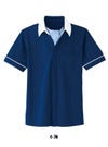 介護 半袖ニットシャツ[カーシー/HM-2619]アスコットタイ風/男女兼用/吸汗速乾/ストレッチ