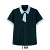 介護 半袖ニットシャツ[カーシー/HM-2629]ネクタイ風/男女兼用/吸汗速乾/ストレッチ/防透
