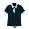 介護 半袖ニットシャツ[カーシー/HM-2629]ネクタイ風/男女兼用/吸汗速乾/ストレッチ/防透