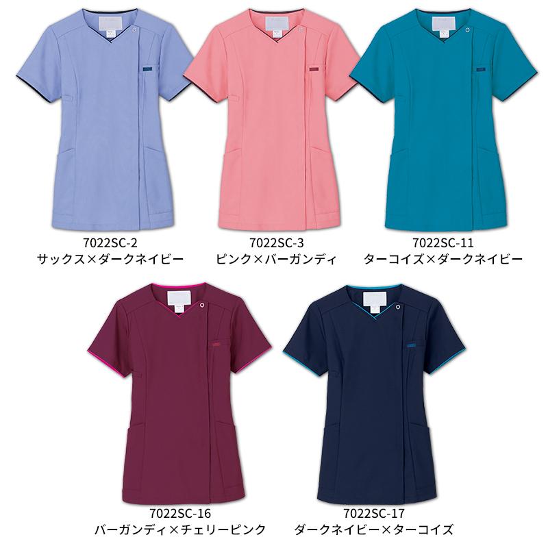 介護　レディースジップスクラブ　女性用（フォーク/7022SC）（S-4L）