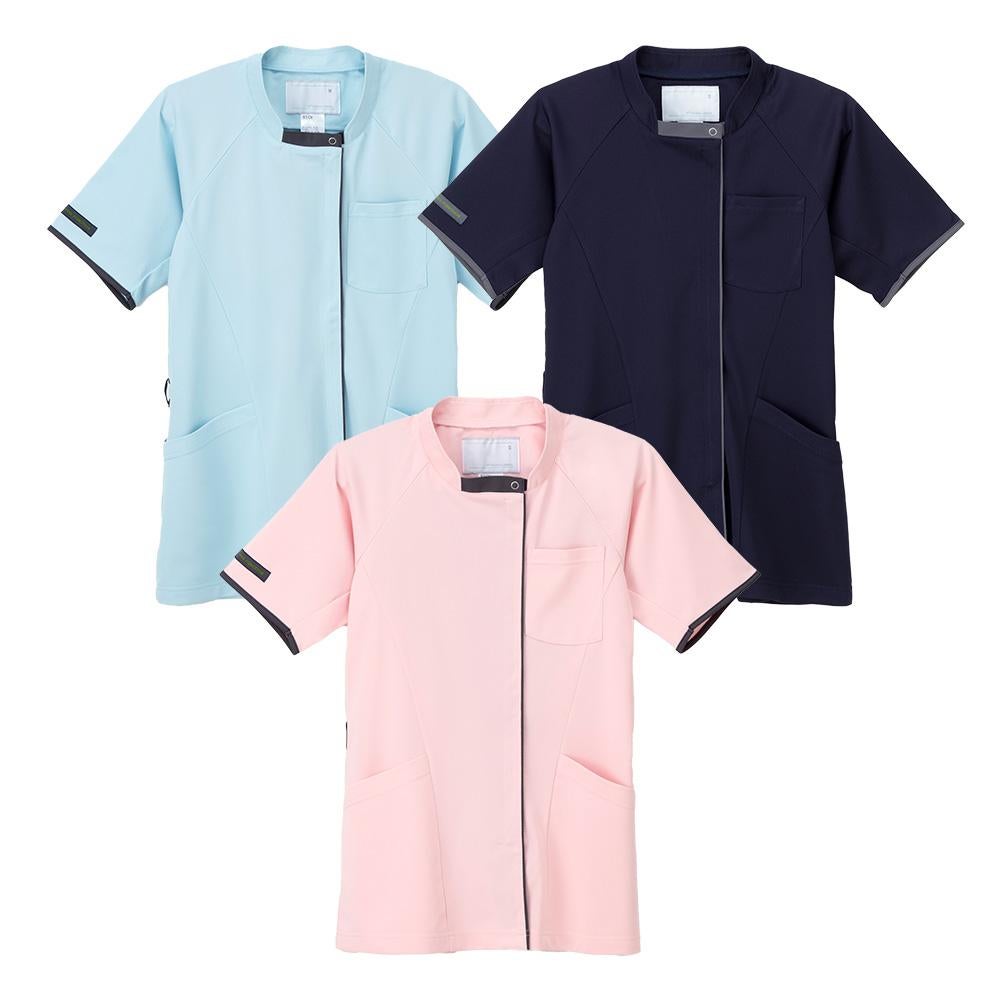 男女兼用ニットシャツ プロファンクション 介護 医療 ユニセックス[CX3152/ナガイレーベン]（SS-BL）