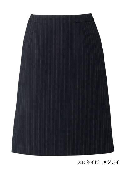 事務服 Aラインスカート[ボンマックス/AS2284]ピンストライプ