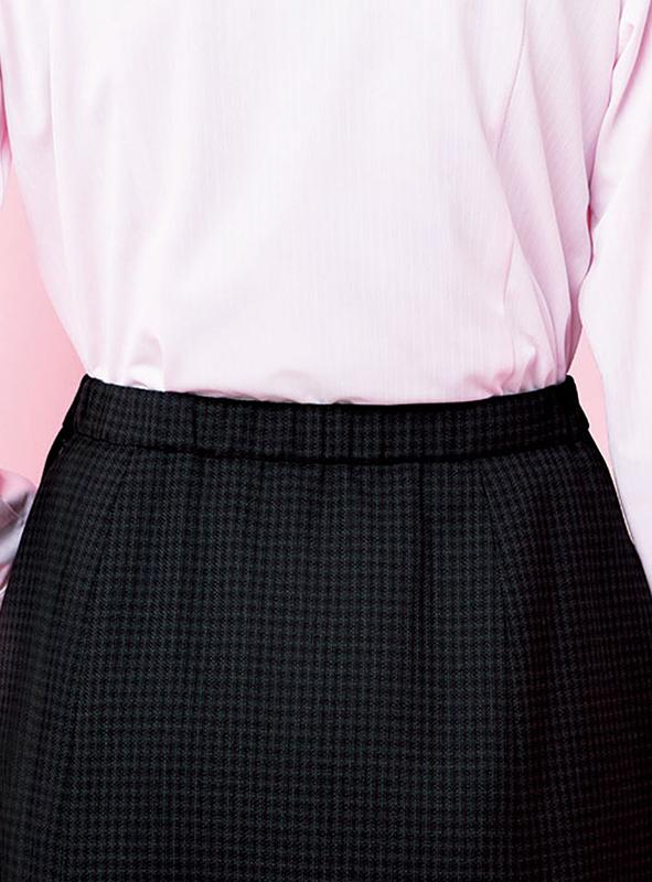 事務服 Aラインスカート[ボンマックス/LS2201]小柄チェック/軽量