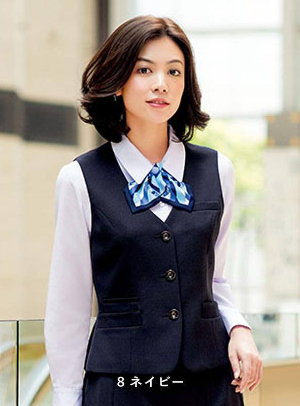 ボンマックス 事務服 ジャケット&スカート2点 ブラック×ブルー 17号 事務服 ジャケット[ボンマックス/LJ0172]無地/高級感/ストレッチ｜事務