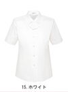 事務服 半袖ブラウス[ボンマックス/RB4548]ニット/吸汗速乾/透け防止