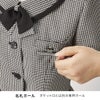 事務服 ライトジャケット[チクマ/AR1667-1]ドットチェック/リボン付