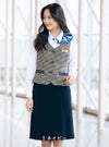 事務服 Aラインスカート[チクマ/AR3856]無地/ニット/防シワ