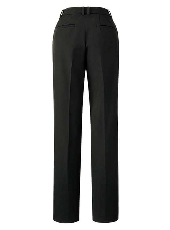 事務服 ストレートパンツ[チクマ/AR5855]無地/プチローライズ/ニット