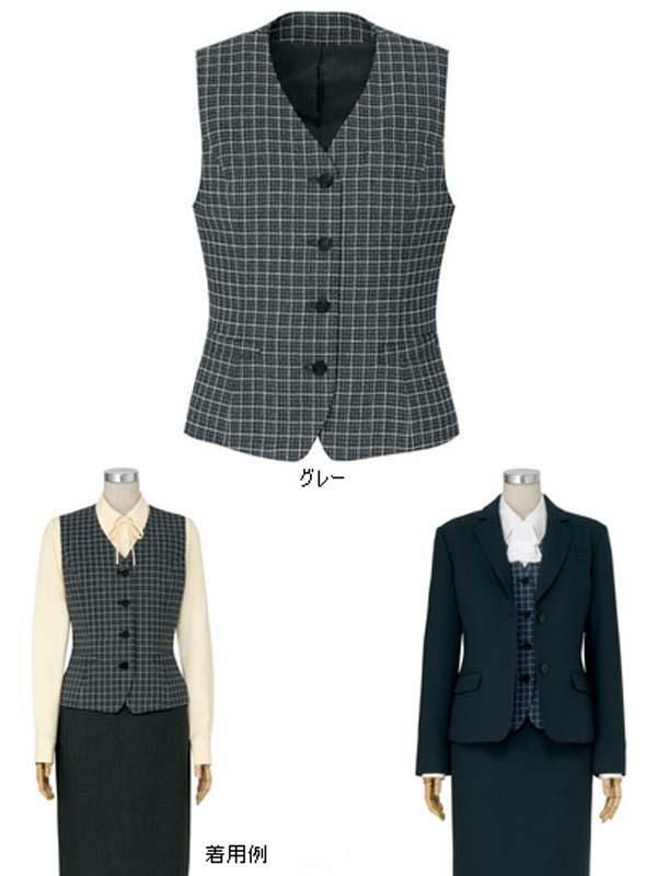 事務服 ベスト[チクマ/UF2508]ウィンドウペンチェック