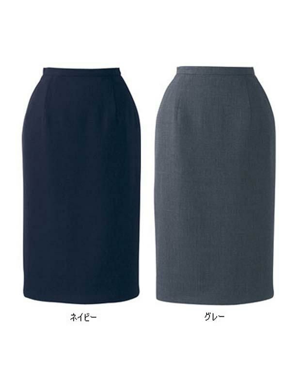 事務服 タイトスカート(セミロング丈)[チクマ/UF3508]無地