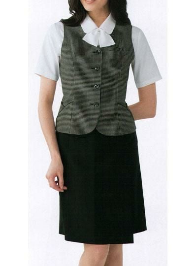 事務服 ラップキュロット[チクマ/UF3509]無地/巻