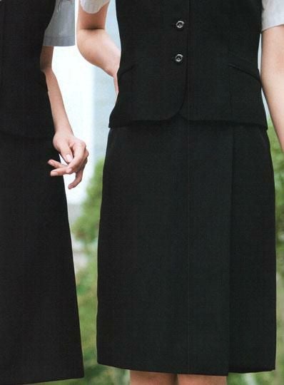 事務服 ラップキュロット[チクマ/UF3509]無地/巻