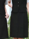 事務服 ラップキュロット[チクマ/UF3509]無地/巻