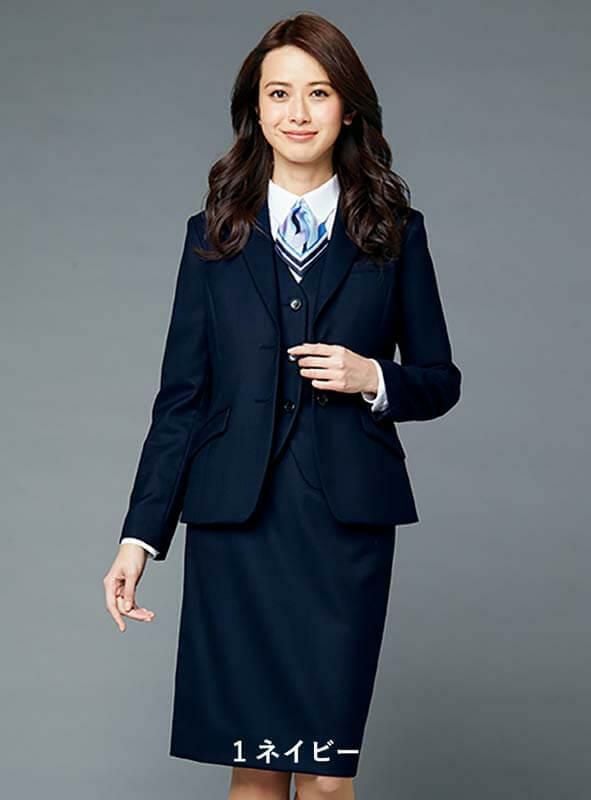 事務服 タイトスカート[チクマ/UF3516]無地/ストレッチ/防シワ