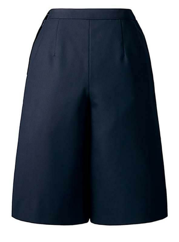 事務服 ラップキュロット[チクマ/UF3518]無地/ストレッチ/防シワ