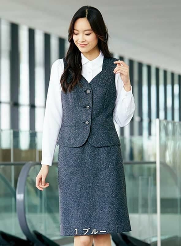 事務服 タイトスカート[チクマ/YT3914-1]ツイード