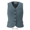 事務服 ベスト[神馬本店/E2415]チェック/背ベルト付