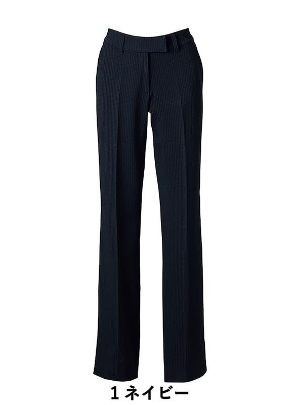 事務服 パンツ[神馬本店/SA130P]ストライプ/ストレッチ