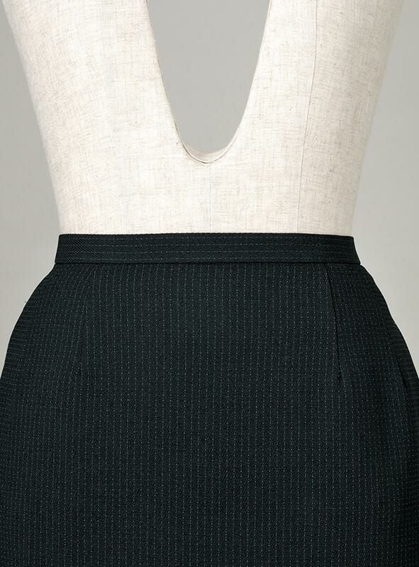 事務服 タイトスカート[神馬本店/SA130S]ストライプ/ストレッチ
