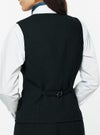 事務服 ベスト[神馬本店/SA130V]ストライプ/ストレッチ