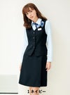 事務服 美形/ラップキュロット[神馬本店/SA195C]無地/ストレッチ/リーズナブル