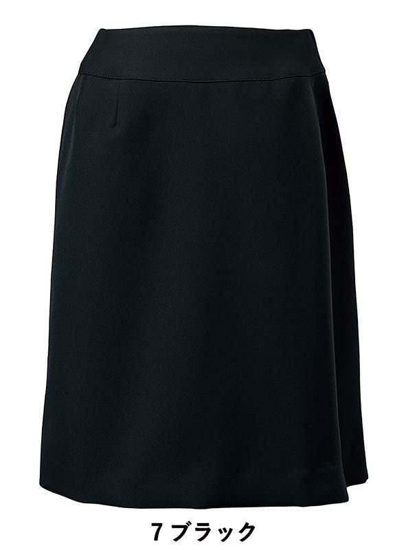 事務服 美形/ラップキュロット[神馬本店/SA195C]無地/ストレッチ/リーズナブル
