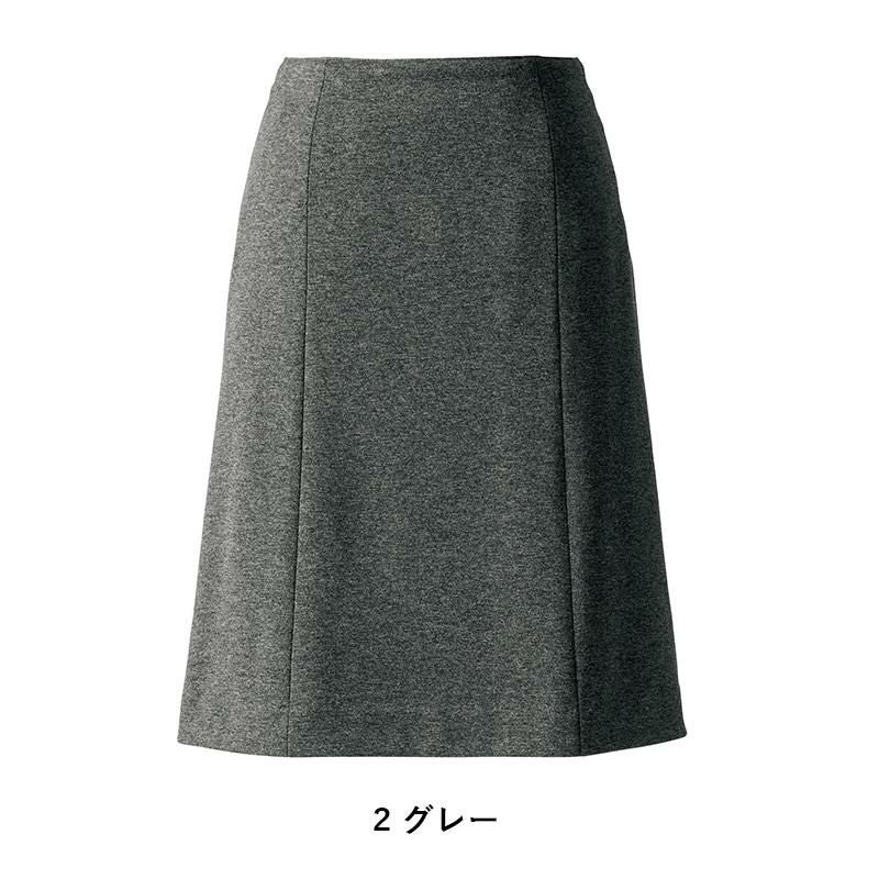 事務服 美形/セミフレアスカート[神馬本店/SA325S]無地/ストレッチ/毛玉防止