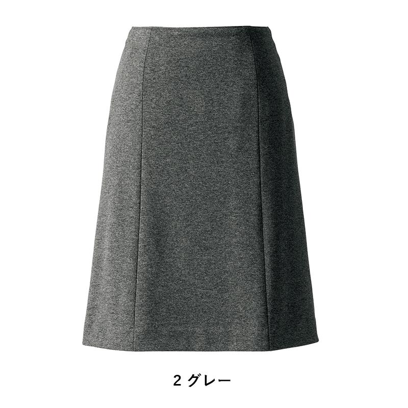事務服 美形/セミフレアスカート[神馬本店/SA325S]無地/ストレッチ/毛玉防止