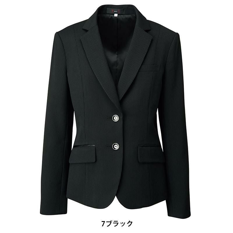 事務服 美形/ジャケット[神馬本店/SA340J]ストライプ/ストレッチ
