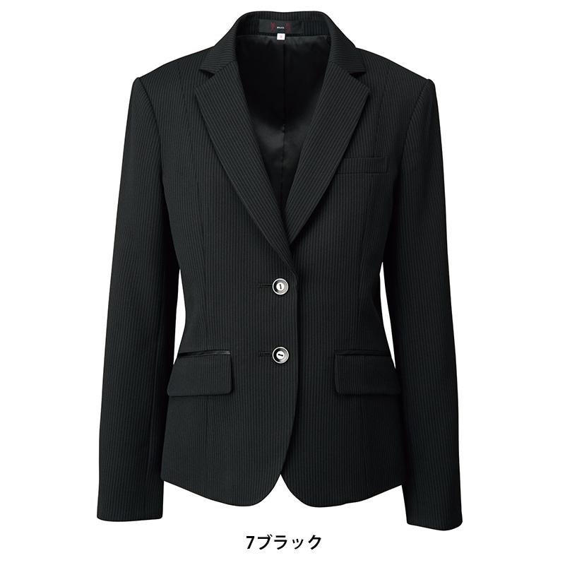 事務服 美形/ジャケット[神馬本店/SA340J]ストライプ/ストレッチ