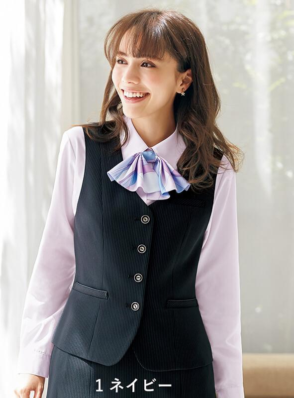 事務服 美形/マーメイドスカート[神馬本店/SA135S]ストライプ