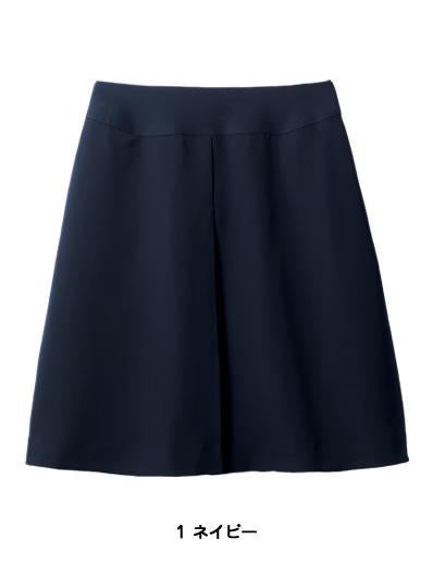 事務服 美形/フレアプリーツスカート[神馬本店/SS615S]無地/春夏用